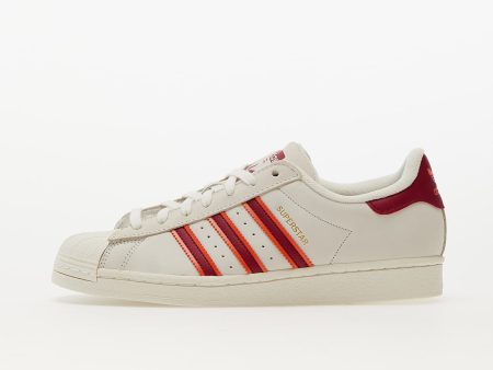 adidas Superstar Cloud White/ Legend Burgundy/ Semi Orange