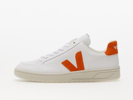 Veja V-12 Leather Extra-White/ Pumpkin