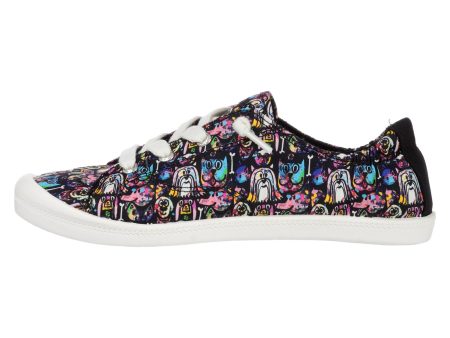 Tenisi SKECHERS pentru femei BEACH BINGO - TAGGING NAILS - 113574BKMT
